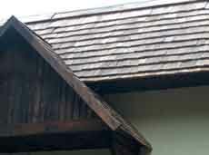 деревянная крыша, гонт